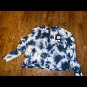 ‘I Love My Dog’ tie dye long sleeve